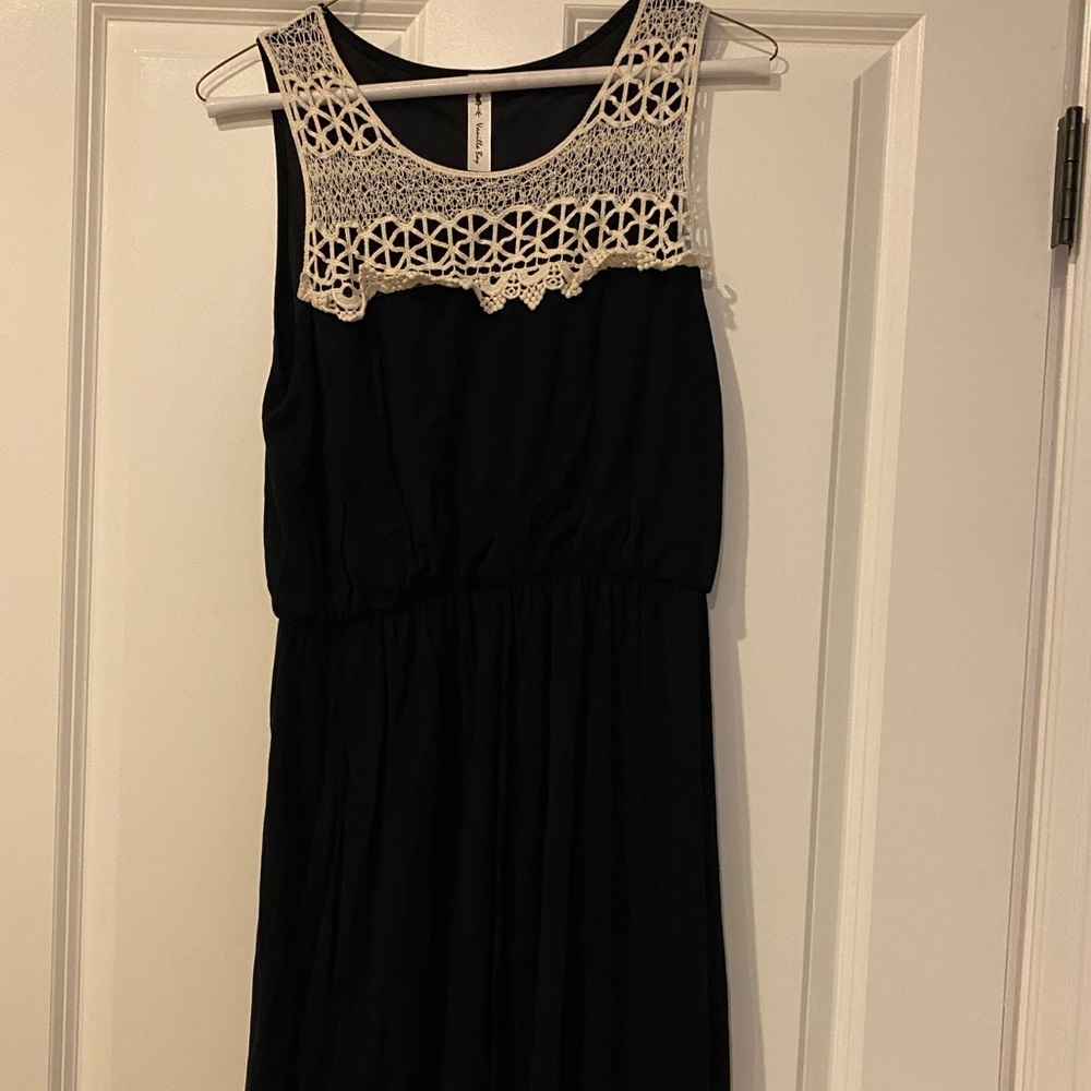 Black cotton summer dress